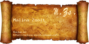 Malina Zsolt névjegykártya